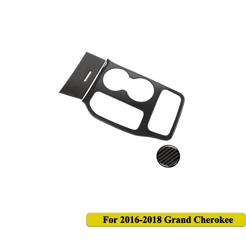 Gear Shift Panel Cover Carbon Fiber For Jeep Grand Cherokee 2011-2015 2016-2018 Switch Knob Cover Trim Car Stickers Accessories