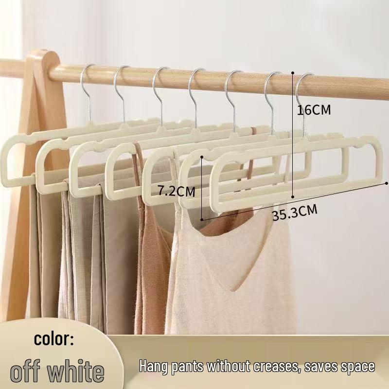 Flocked Non-Slip Translucent Clothes Hangers for Home, Mark-Free, Professional Adult Drying Racks, Organizing