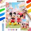 Mickey and Minnie Mouse Candy Castle Oil Painting by Numbers Art Kit. Handmade Diy Painting Home Decoration Gifts