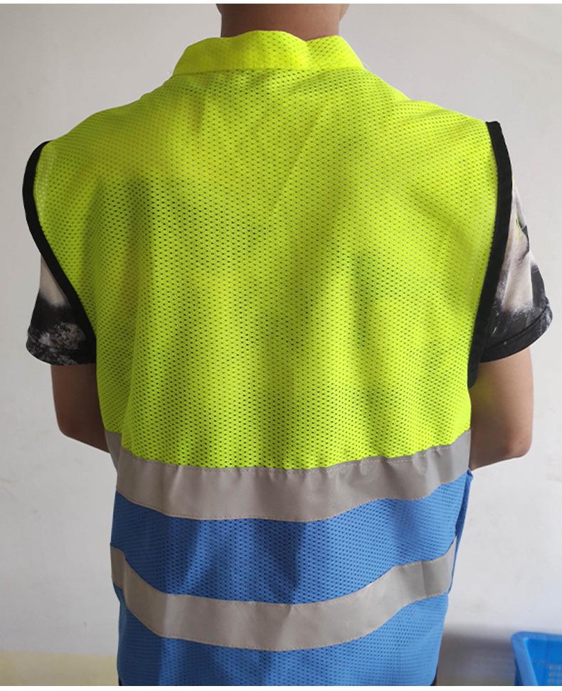 High-Visibility Reflective Mesh Vest for Construction and Night Cycling