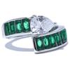 Yhpup High-Grade Colorful Shiny Cubic Zirconia Stainless Steel Gold Color Luxury Ring 18K Plated Fashion Finger Jewelry Women