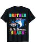 Brother Of The Shark Birthday Family Birthday Little Brother T-Shirt for Men Women, Prefect Easter Mother'S Day Father'S