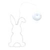 2 Pcs Easter Window Light Battery Operated LED Bunny Silhouette Lights Suction Hanging Fairy String Light for Indoor Outdoor Decor