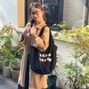 Canvas Shoulder Bag Large Capacity Letter Tote Bag Commuter Shopping Bag Women's Bag