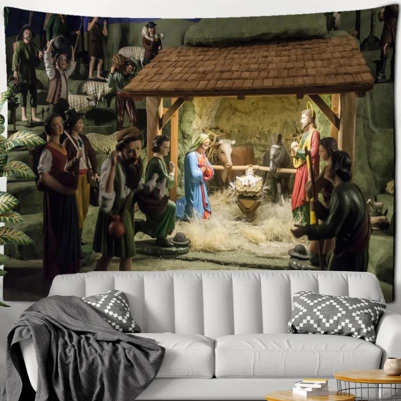 Vánoční Sněhulák gobelín Nástěnný závěs Santa Claus bohémské dárky Hippie Slavnostní atmosféra Home Decor