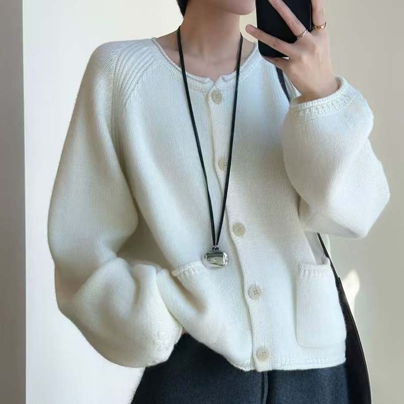 

Свитера Пальто Кардиган для Женщин Осень Зима Большой Размер Длинный Рукав Вязаный Кардиган Свитера Куртка XXL белый