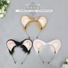 Handmade Plush Animal Ear Headband Cosplay Anime Convention Cute Squirrel Hamster Hair Accessory Unisex