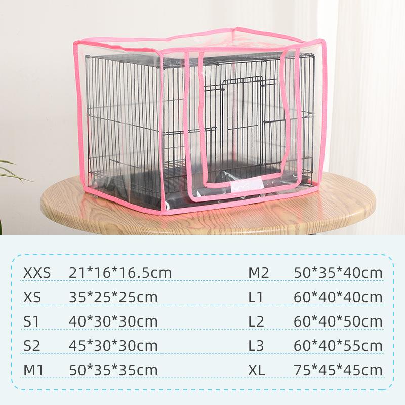 

Windproof & Waterproof Transparent Bird Cage Cover for Small Animals XXS (Approx. 23x17x16cm Hamster Cage)