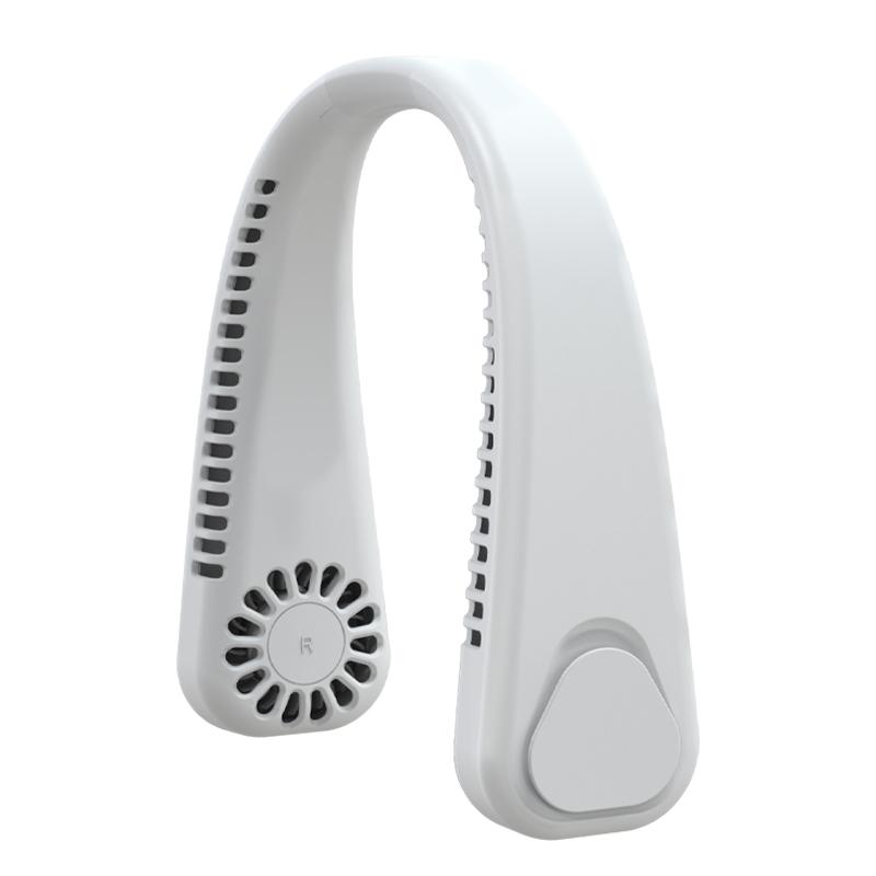

F2 USB Summer Air Cooling Neck Fan Leafless Hanging Neck Fan Bladeless Neckband Fan White