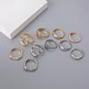 Retro Silver Geometric Rhombus Ring: Stylish Wide Band with Polished Finish