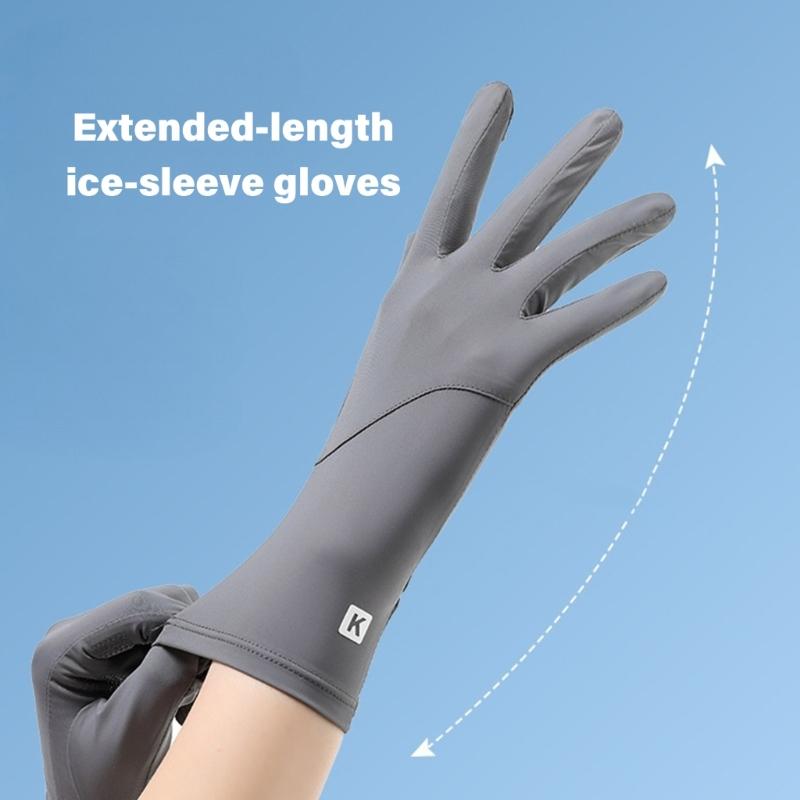 Ice Silk Driving Cycling Gloves Breathable Light Weight Sports Glove Nonslip Lady Thin Bicycles Riding Gloves Enduring