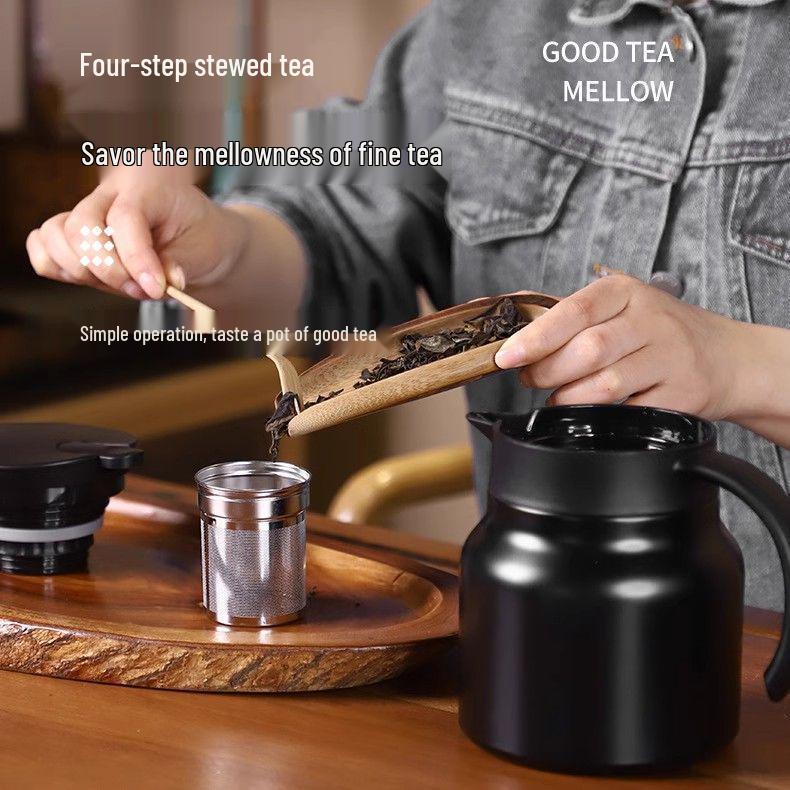 316 Stainless Steel Mug Teapot: Large-Capacity Brewing Pot with Tea and Water Separation, Ideal for Old White Tea.