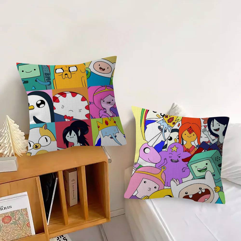 Cushion Cover Inches Farmhouse Decor Home Throw Pillow Covers for Anime A-Adventure Times Couch Decorations