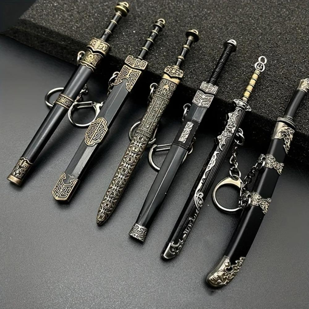 Ancient Weapon Key Chain 12cm Scabbard Key Ring Mini Sword KeyChain  Gift