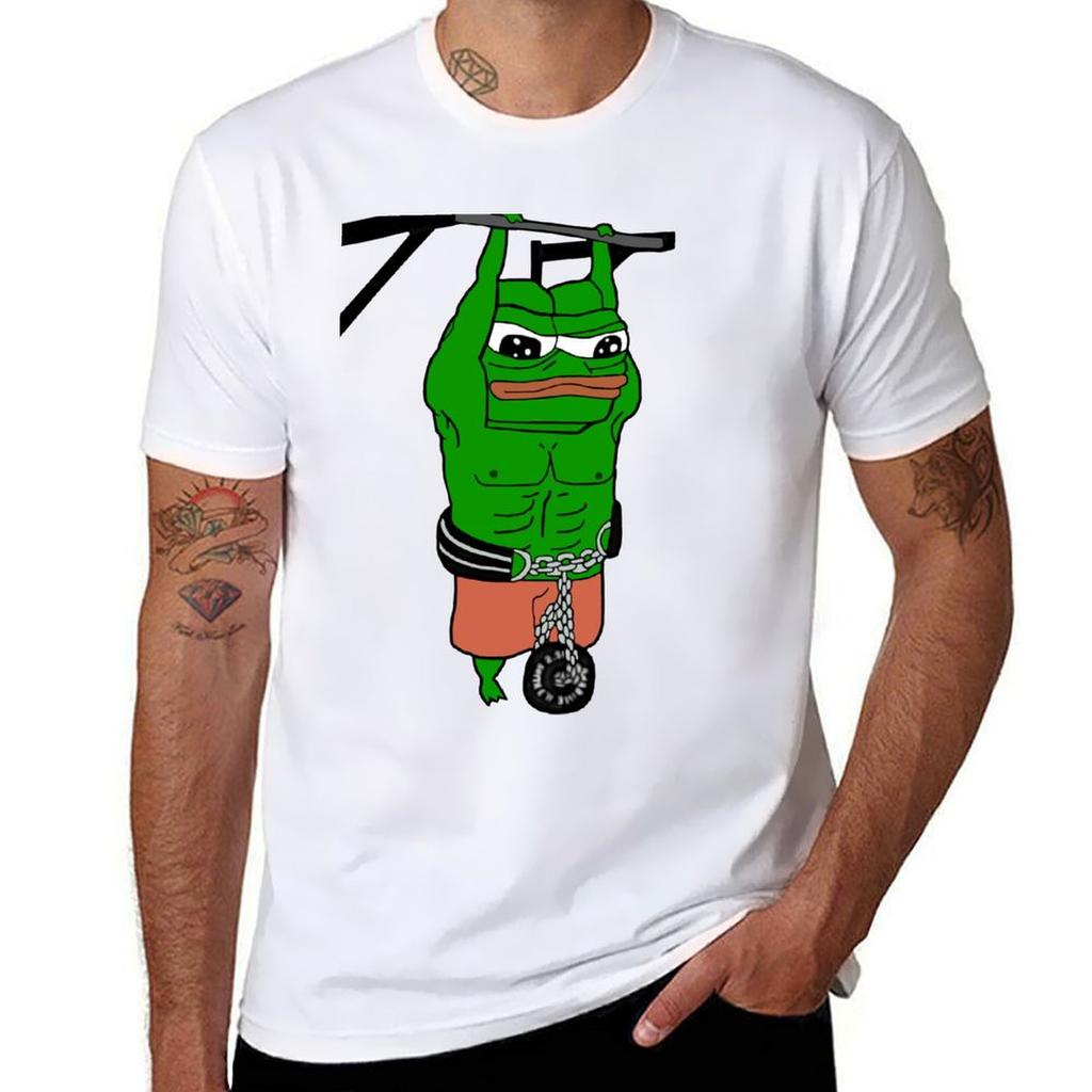 Apu Swole Pepe Pull Up TShirt Fashion Print Casual Short Sleeve