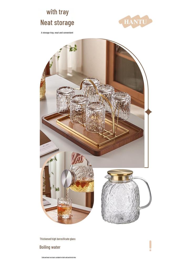 Premium High-Temperature Resistant Glass Tea and Water Cup Set for Guest Reception