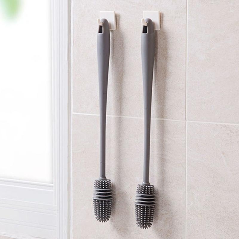 

Силиконовая щетка для чашек Скруббер для чашек Стеклоочиститель Кухонный инструмент для чистки Длинная ручка Напиток Бокал для вина Щетка для чистки стеклянных чашек 1PC серый