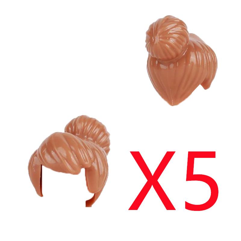 

MOC Городские строительные блоки Фигурка Аксессуары для одежды Длинные волосы Короткий стиль Мини-кирпичик Совместимые игрушки Подарок Сделай сам Часть тела K068