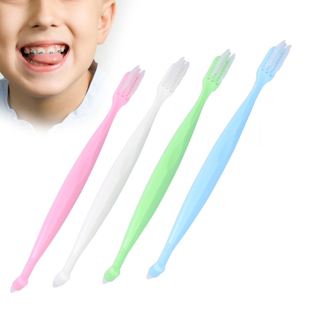 4PCS Orthodontic Toothbrush DoubleEnded Interspace Toothbrush for Braces Teeth Cleaning
