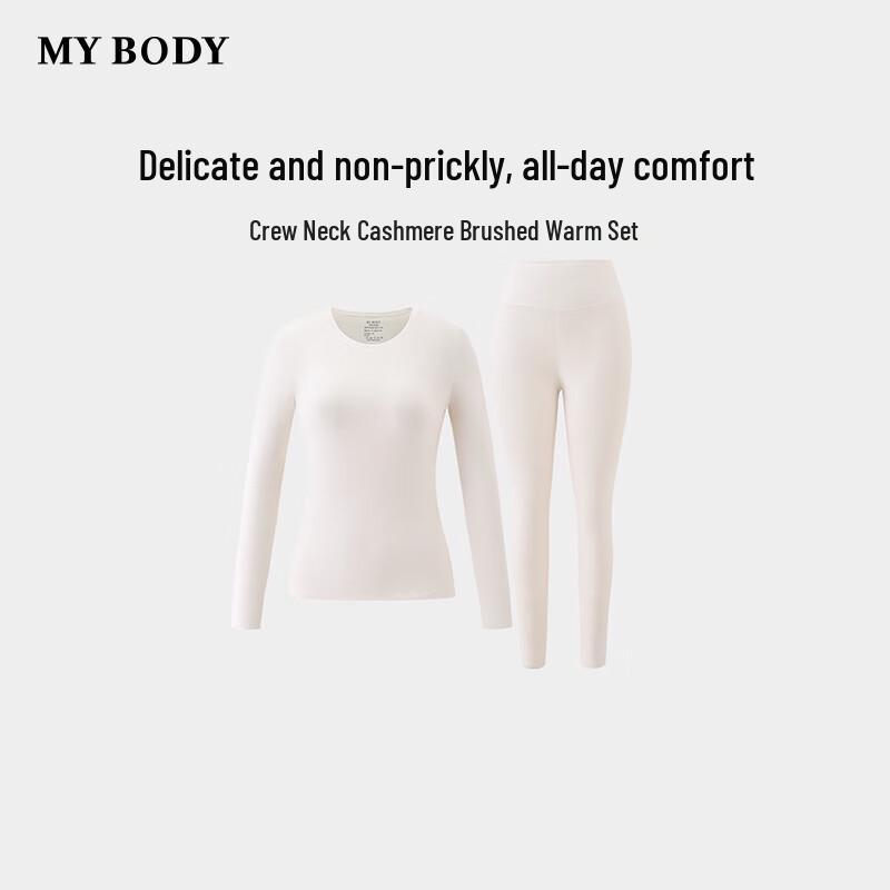 

Mybody Women s Cashmere Blend Round Neck Thermal Underwear Set XL