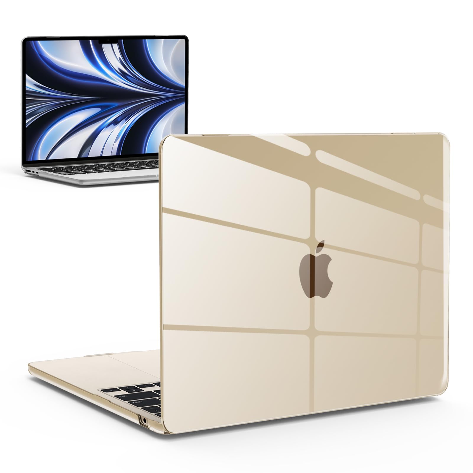 

Чехол IBENZER для моделей MacBook Air 2022 года и Жесткий чехол для более новых моделей Mac Air и Кристальный продукт 2025, 2024, 2023, 13-дюймовый, M4, A3240, M3,