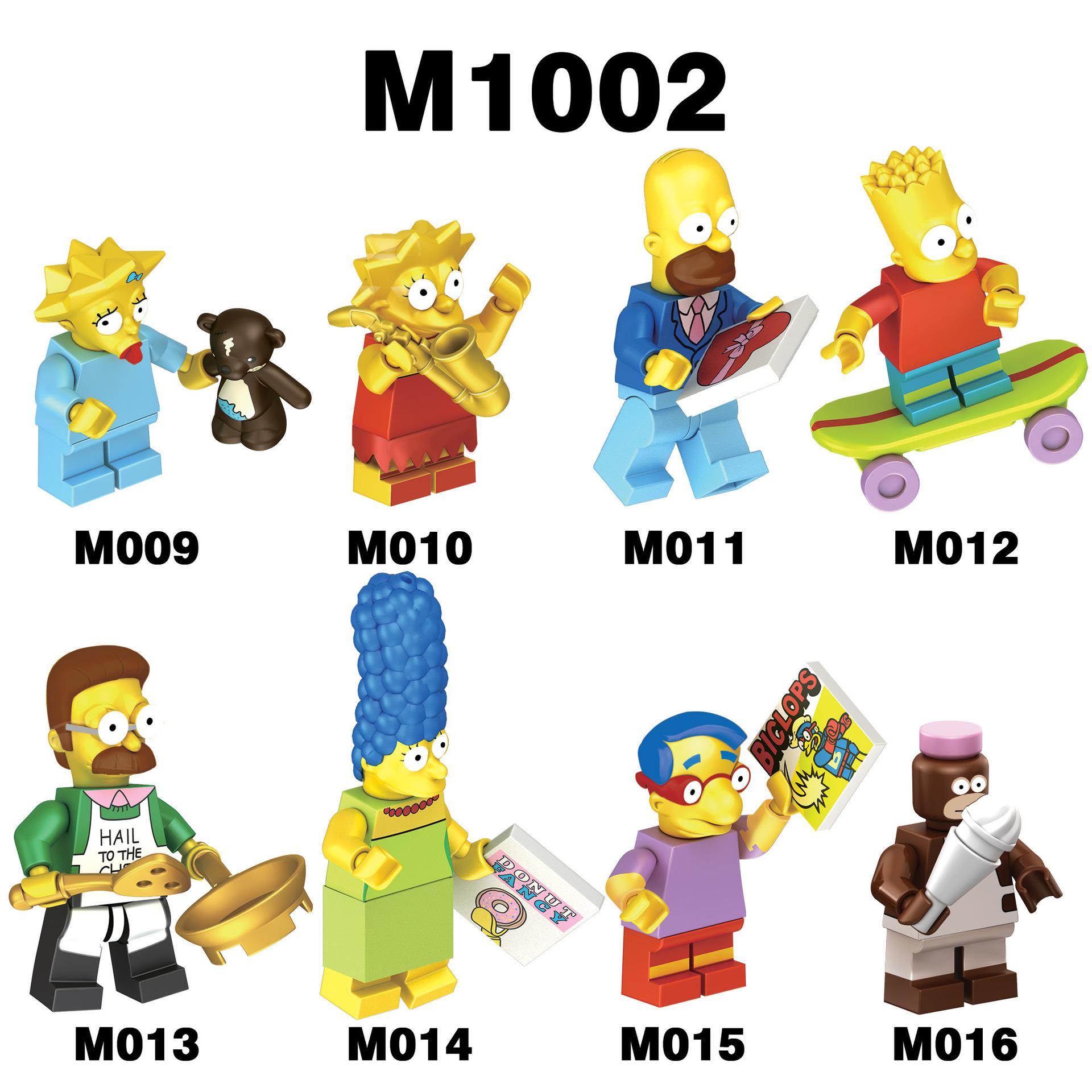 The Simpsons Family Mini Model Figures Assemble Action Bros Figures Collection