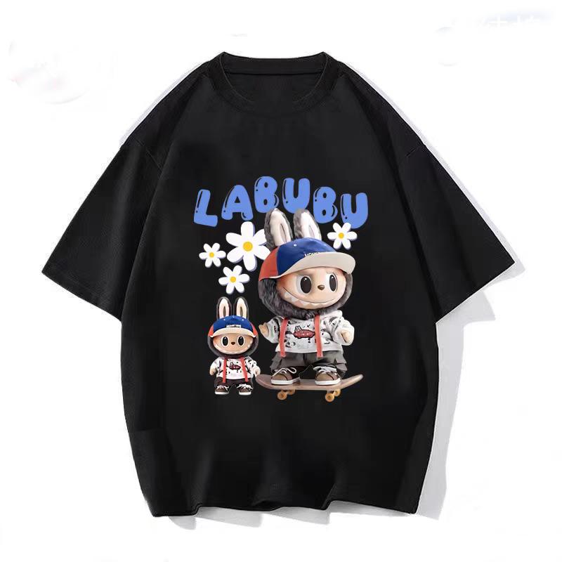 LaBuBu Loose T-shirt for Men and Women Short Sleeved Couple Outfit Popular on The Internet Trendy Short Sleeved