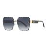 Fashion Frameless Polygon Sunglasses With Uv400 Protection For Outdoor Activities