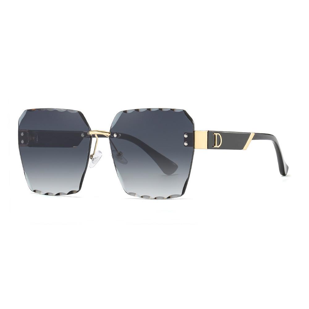 Fashion Frameless Polygon Sunglasses With Uv400 Protection For Outdoor Activities
