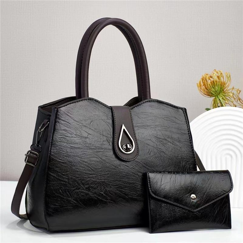 2pcs/set Luxury Brand Women Bag Top-Handle Bags Fashion Shoulder Messenger Bags PU Leather Handbag Ladies Travel Shopper Totes
