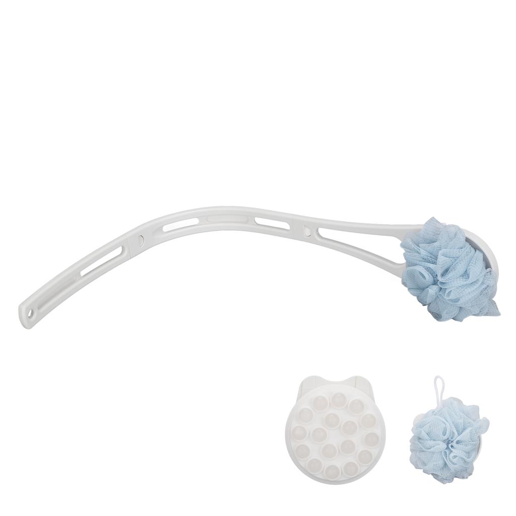 Multifunktionales Duschbürsten-Set Hautpeeling Bade-Rücken-Schwamm-Bürste mit langem Griff