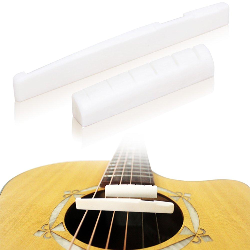 24 kolíčků pro kytarový kobylkový držák se 2 kolíčky pro kobylkový držák a plastové kolíčky pro akustickou kobylku FineGood, 6 strun, náhradní kobylka pro kytaru z pravé kosti, folk, černá