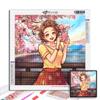 5D diamantová malba Úplný diamantový kreslený obrázek dívky Diamantová malba Ručně vyráběná diamantová mozaiková malba Domácí dekorace
