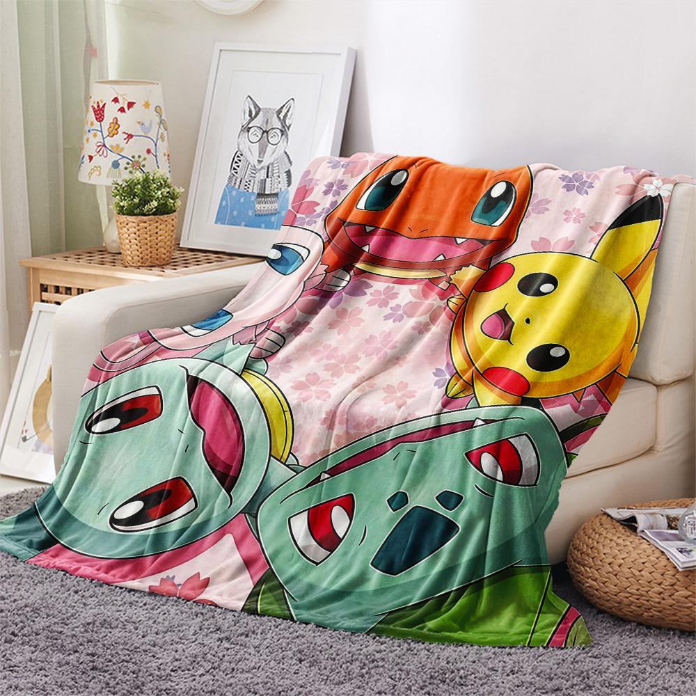 Pokémon2 Flannel Blanket, High quality Comfortable for All Seasons, Home Decor, Warmth and Comfort