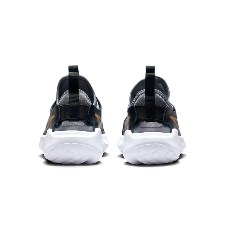 New Nike Flex Runner 2 PS "Black Metallic Gold DJ6040-007