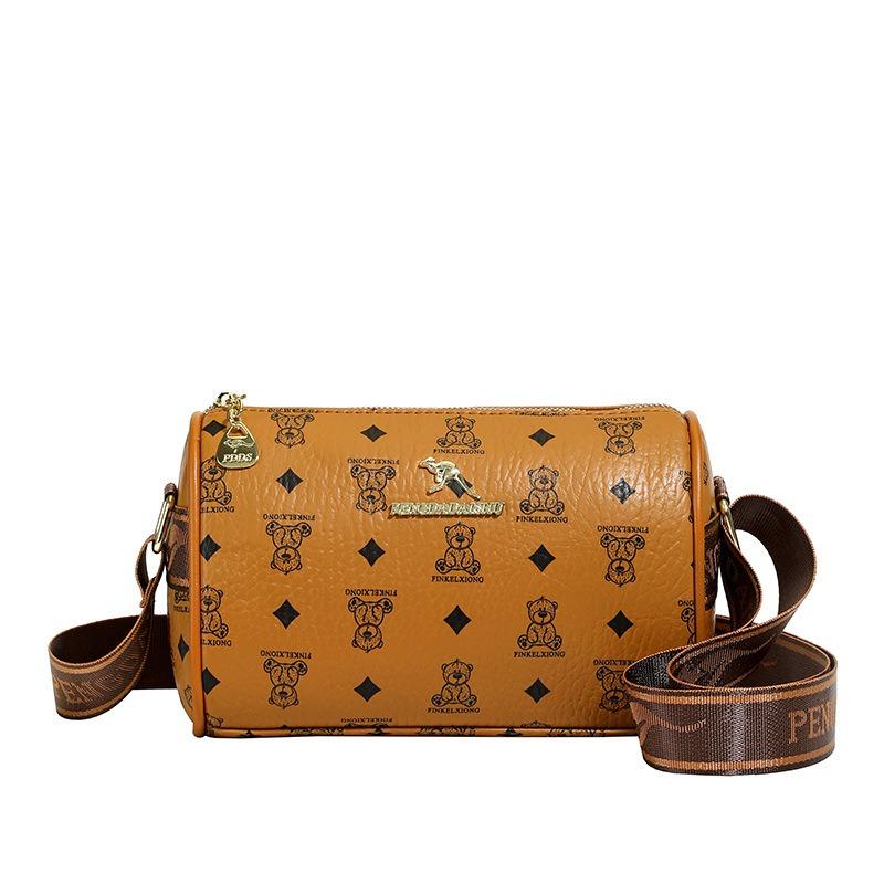 

Сумки Женские Новые На Плечо Кроссбоди Женские Сумки Универсальные Легкие Сумки-подушки Прочные Широкополосные Сумки-цилиндры коричневый