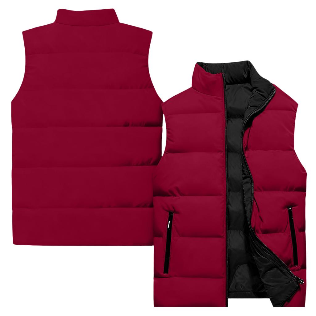 Ladies' Casual And Fashionable Sleeveless Vest Solid Color Cotton Jacket
