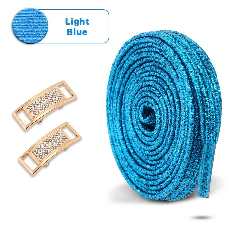 New Diamond Lock Shoelaces Without Ties Glitter Elastic Laces Sneakers Tennis No Tie Shoe Laces Flat Shoelace Shoes Accessories