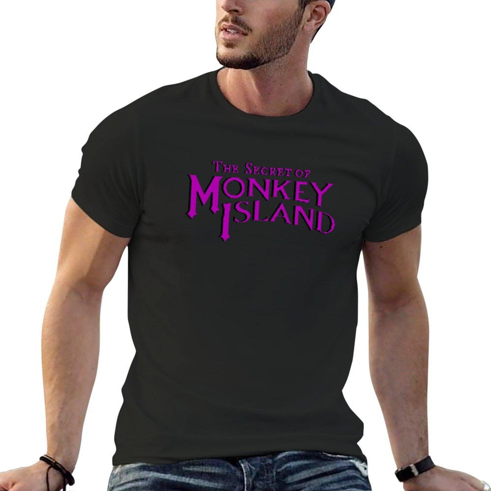 Monkey Island - The Secret of Monkey Island Original Logo Sticker T-Shirt blacks workout shirts for men S