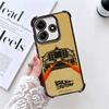 Back To The Future Plating Phone Case For Xiaomi Redmi Note 14 15 Pro Plus 13 12 11 11S 11T 10 9S 9 5G Anti-Fall Airabag Cover
