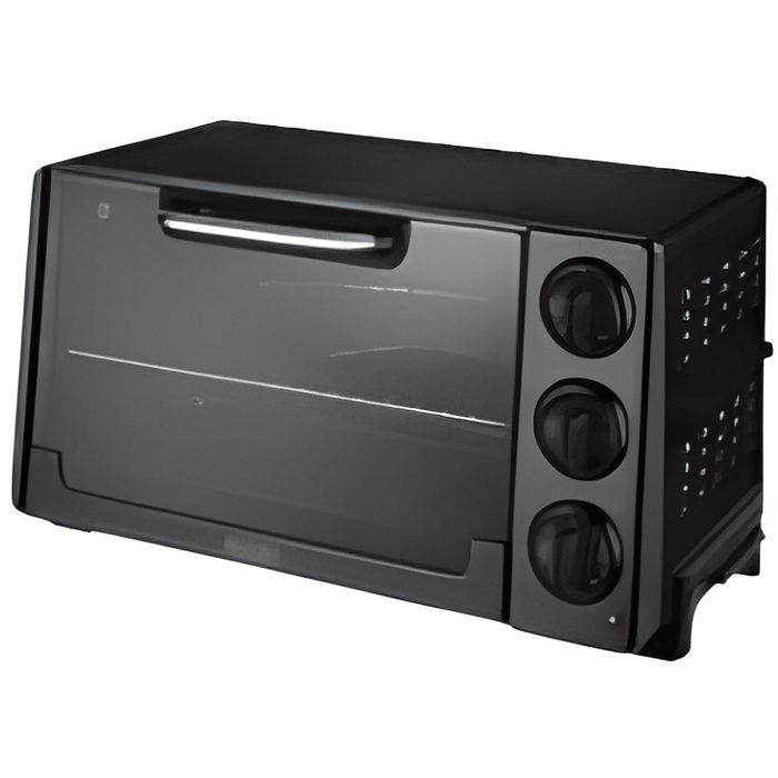 Miniovn Delonghi - Svart - 20L - Grill, pizza, hold-varm - 1300W - 4 programmer