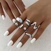 Vintage Smooth Adjustable Joint Open Rings for Women Exaggerated Gold Color Geometric Finger Rings Hip Hop Daily Jewelry Gift New