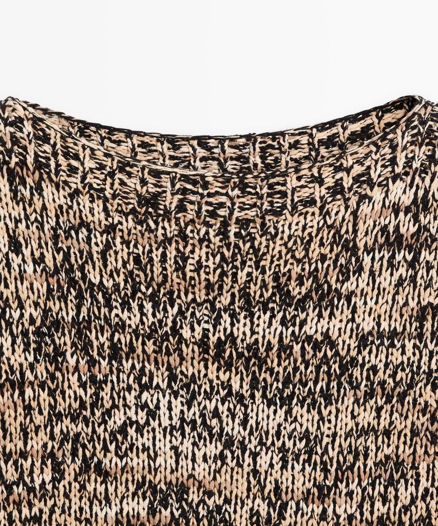 Masimodutti Cotton Blend Moulin Knit Sweater