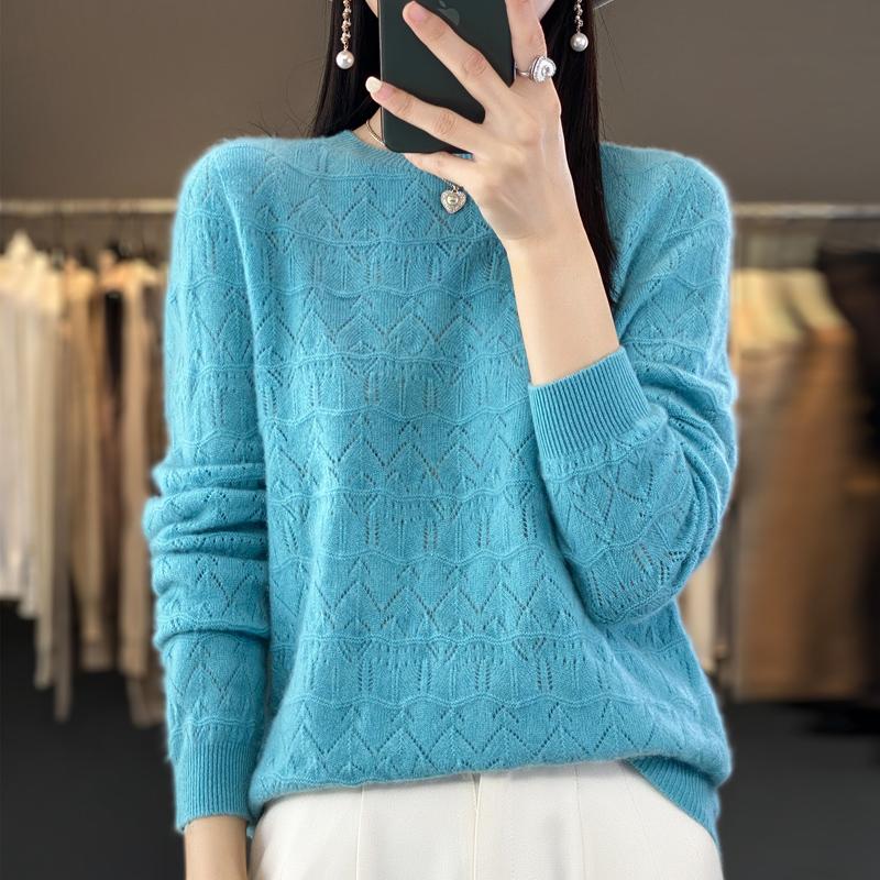 

Женский свитер, кашемир Цинхэ, 30% кашемир, 70% шерсть, зимний вязаный пуловер, осенний свитер, женский кашемировый свитер, вязаный топ с длинным рукавом XXL цвет морской волны