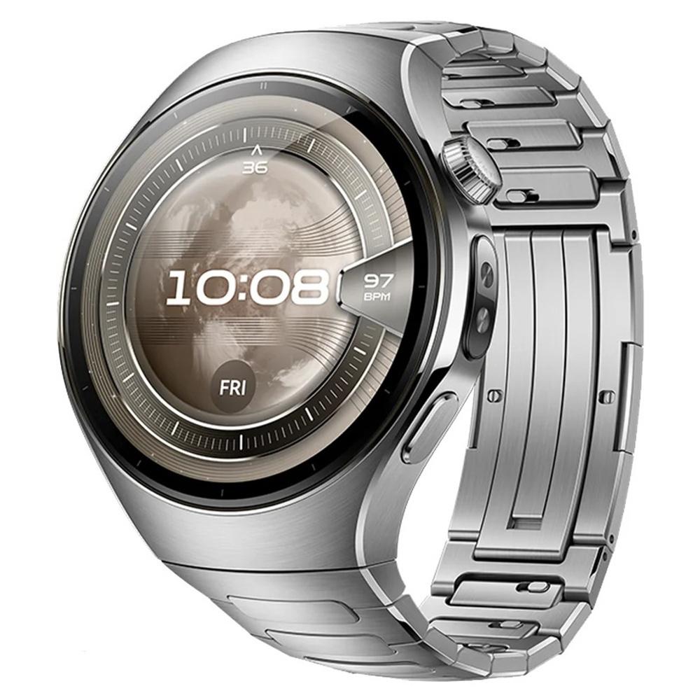 Pro Huawei Watch 5 46mm Titanová slitina Jednořadý náramek Rychloupínací Kovový Náhradní Pásek