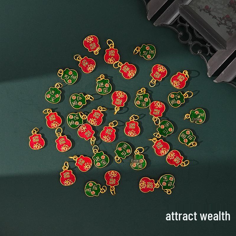 Year of the Horse Sand Gold Non-Fading Drip Oil Beaded DIY Bracelet and Jewelry Accessories.