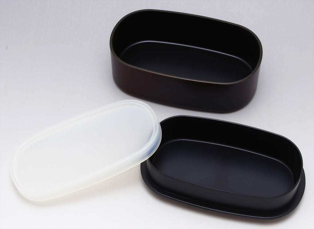 Yamanaka Lacquerware Microwaveable Oval Nested Bento 570ml Tochigi Box, (with Belt), Lacquerware, M13373-8