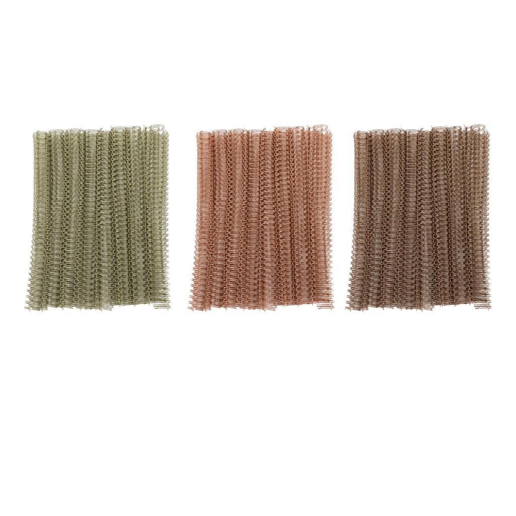 100 st 9/16 tum Trådbindningsryggar 120 Blad Kapacitet Spiral Dubbelögla Bindning Tvillingögla Trådar Co