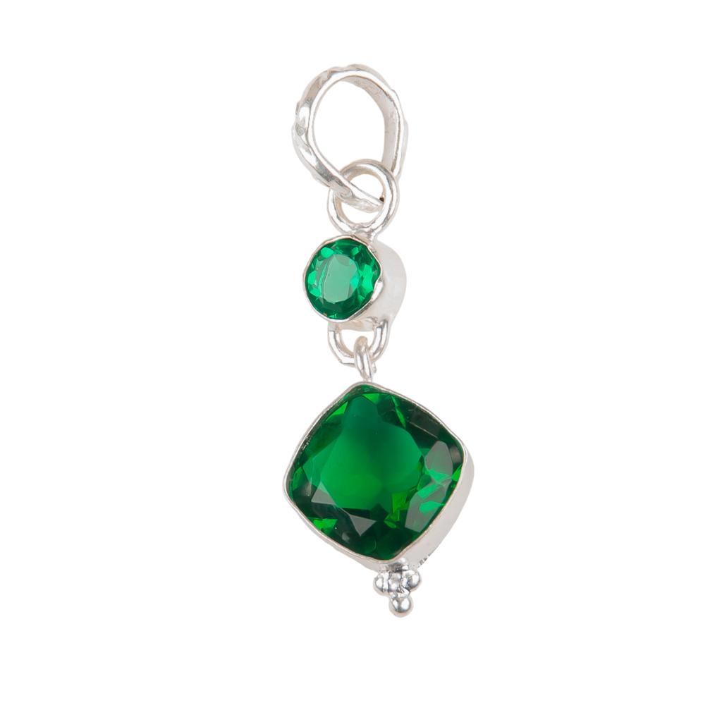 Chrome Diopside Gemstone 925 Sterling Silver Jewelry Handmade Pendant 1.60" Gift PP-9-8