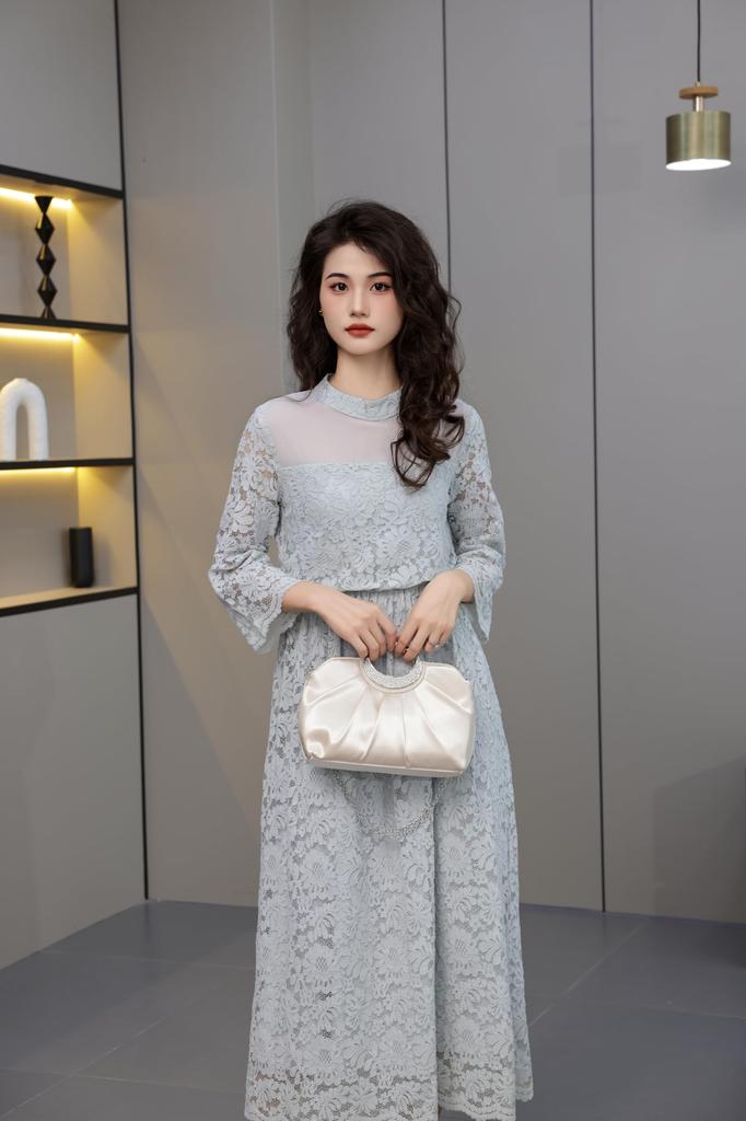 SUNSPOT Party Bag, Large Clutch Bag, Wedding Bag, Large Handbag, Women's, 3-Way (Champagne Gold)